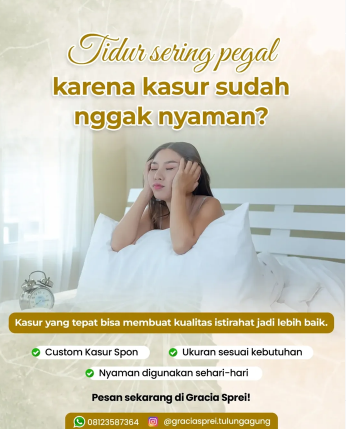 <p>Kasur yang sudah tidak nyaman jarang berubah da
